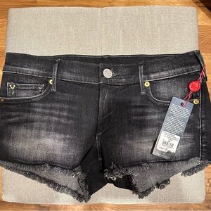 True Religion Joey Shorts with Frayed Hem
